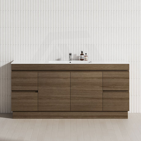 4-Drawer 2-Door 1200/1500/1800mm Freestanding Bathroom Vanity Kickboard Single/Double Multi-Colour Cabinet Only