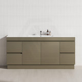 4-Drawer 2-Door 1200/1500/1800mm Freestanding Bathroom Vanity Kickboard Single/Double Multi-Colour Cabinet Only