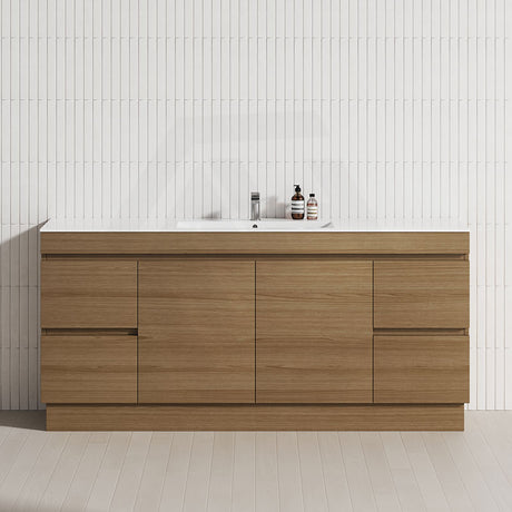 4-Drawer 2-Door 1200/1500/1800mm Freestanding Bathroom Vanity Kickboard Single/Double Multi-Colour Cabinet Only