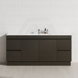 4-Drawer 2-Door 1200/1500/1800mm Freestanding Bathroom Vanity Kickboard Single/Double Multi-Colour Cabinet Only