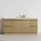 4-Drawer 2-Door 1200/1500/1800mm Freestanding Bathroom Vanity Kickboard Single/Double Multi-Colour Cabinet Only