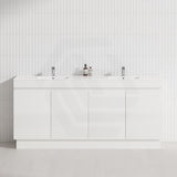 4-Door 1500/1800mm Freestanding Bathroom Vanity Kickboard Double Multi-Colour Cabinet Only