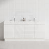 4-Door 1800mm Freestanding Bathroom Vanity With Kickboard/Legs Double Multi-Colour Cabinet Only
