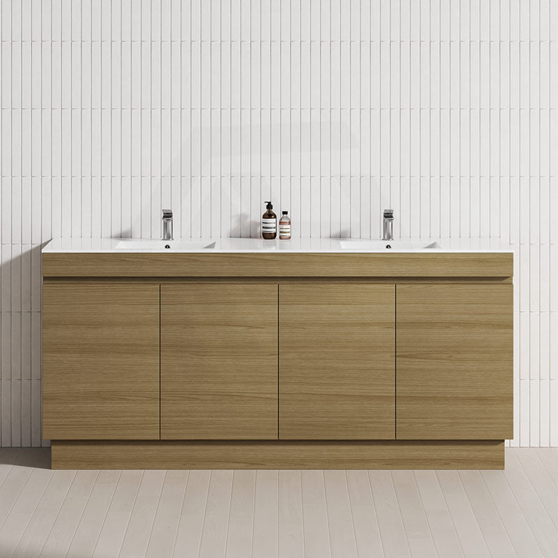 4-Door 1500/1800mm Freestanding Bathroom Vanity Kickboard Double Multi-Colour Cabinet Only