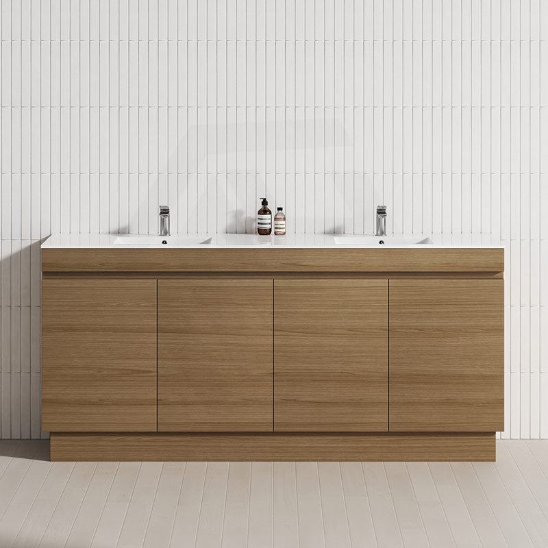 4-Door 1500/1800mm Freestanding Bathroom Vanity Kickboard Double Multi-Colour Cabinet Only