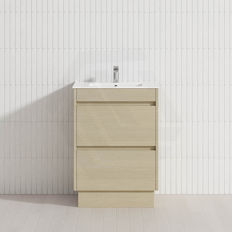 2-Drawer 600/750/900/1200mm Freestanding Bathroom Vanity Kickboard Single Multi-Colour Cabinet Only
