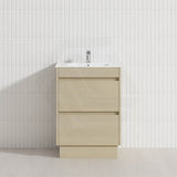 2-Drawer 600/750/900/1200mm Freestanding Bathroom Vanity Kickboard Single Multi-Colour Cabinet Only