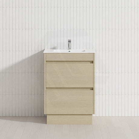 2-Drawer 600/750/900/1200mm Freestanding Bathroom Vanity Kickboard Single Multi-Colour Cabinet Only