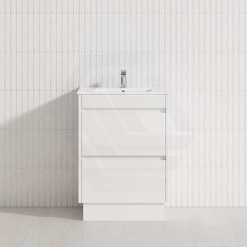 2-Drawer 600/750/900/1200mm Freestanding Bathroom Vanity Kickboard Single Multi-Colour Cabinet Only