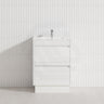 2-Drawer 600/750/900/1200mm Freestanding Bathroom Vanity Kickboard Single Multi-Colour Cabinet Only