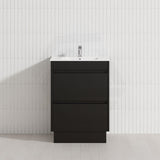 2-Drawer 600/750/900/1200mm Freestanding Bathroom Vanity Kickboard Single Multi-Colour Cabinet Only