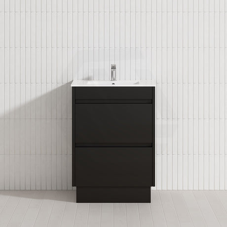 2-Drawer 600/750/900/1200mm Freestanding Bathroom Vanity Kickboard Single Multi-Colour Cabinet Only