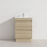 2-Drawer 600/750/900/1200mm Freestanding Bathroom Vanity Kickboard Single Multi-Colour Cabinet Only