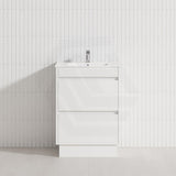 2-Drawer 600/750/900/1200mm Freestanding Bathroom Vanity Kickboard Single Multi-Colour Cabinet Only