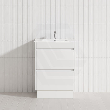 2-Drawer 600/750/900/1200mm Freestanding Bathroom Vanity Kickboard Single Multi-Colour Cabinet Only