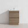 2-Drawer 600/750/900/1200mm Freestanding Bathroom Vanity Kickboard Single Multi-Colour Cabinet Only