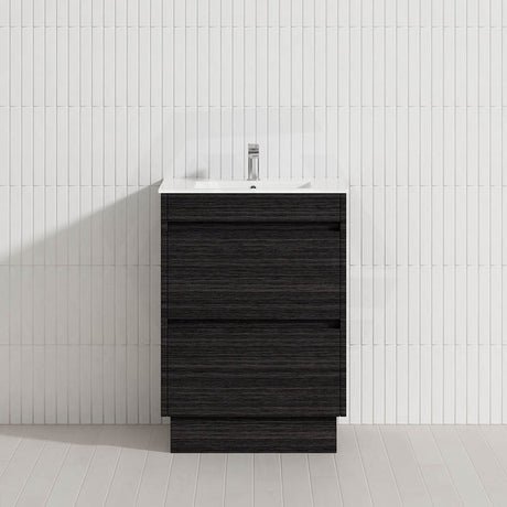 2-Drawer 600/750/900/1200mm Freestanding Bathroom Vanity Kickboard Single Multi-Colour Cabinet Only