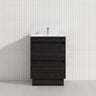 2-Drawer 600/750/900/1200mm Freestanding Bathroom Vanity Kickboard Single Multi-Colour Cabinet Only