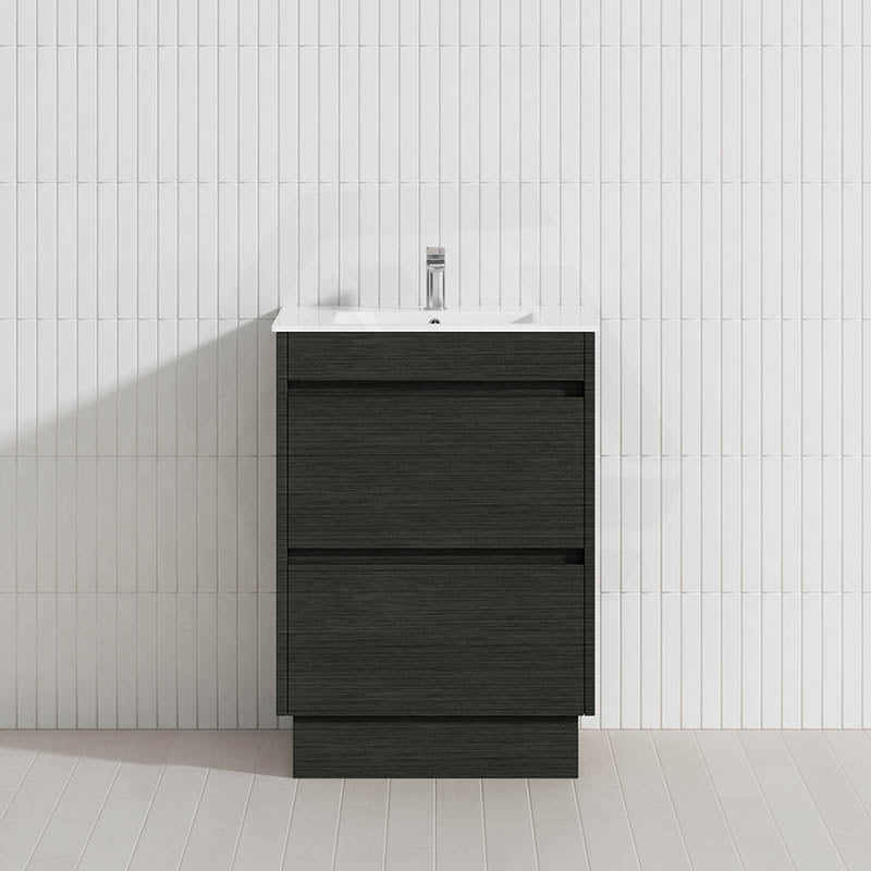 2-Drawer 600/750/900/1200mm Freestanding Bathroom Vanity Kickboard Single Multi-Colour Cabinet Only