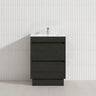 2-Drawer 600/750/900/1200mm Freestanding Bathroom Vanity Kickboard Single Multi-Colour Cabinet Only