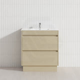 2-Drawer 600/750/900/1200mm Freestanding Bathroom Vanity Kickboard Single Multi-Colour Cabinet Only