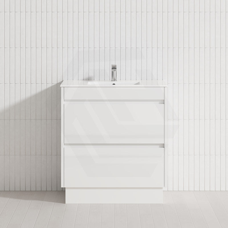 2-Drawer 600/750/900/1200mm Freestanding Bathroom Vanity Kickboard Single Multi-Colour Cabinet Only