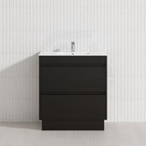 2-Drawer 600/750/900/1200mm Freestanding Bathroom Vanity Kickboard Single Multi-Colour Cabinet Only