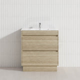 2-Drawer 600/750/900/1200mm Freestanding Bathroom Vanity Kickboard Single Multi-Colour Cabinet Only