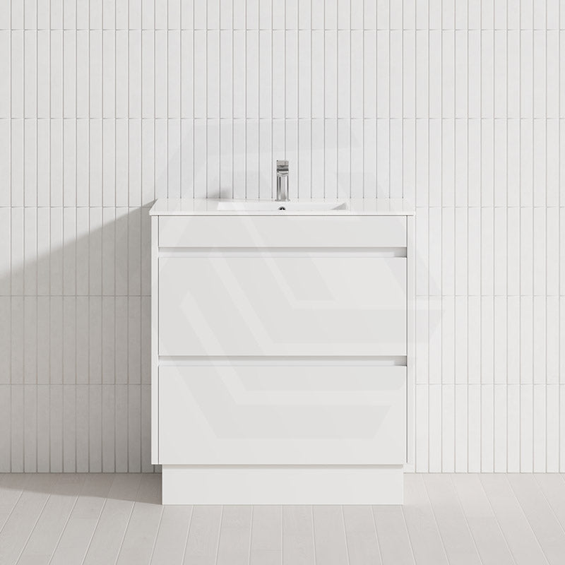 2-Drawer 600/750/900/1200mm Freestanding Bathroom Vanity Kickboard Single Multi-Colour Cabinet Only