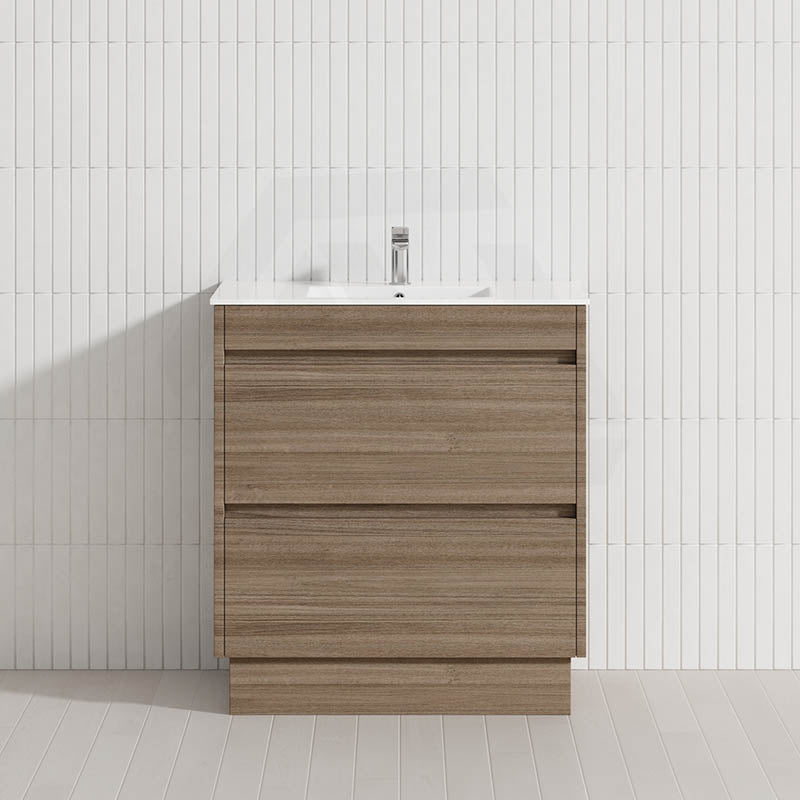 2-Drawer 600/750/900/1200mm Freestanding Bathroom Vanity Kickboard Single Multi-Colour Cabinet Only
