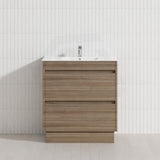 2-Drawer 600/750/900/1200mm Freestanding Bathroom Vanity Kickboard Single Multi-Colour Cabinet Only