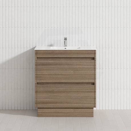 2-Drawer 600/750/900/1200mm Freestanding Bathroom Vanity Kickboard Single Multi-Colour Cabinet Only