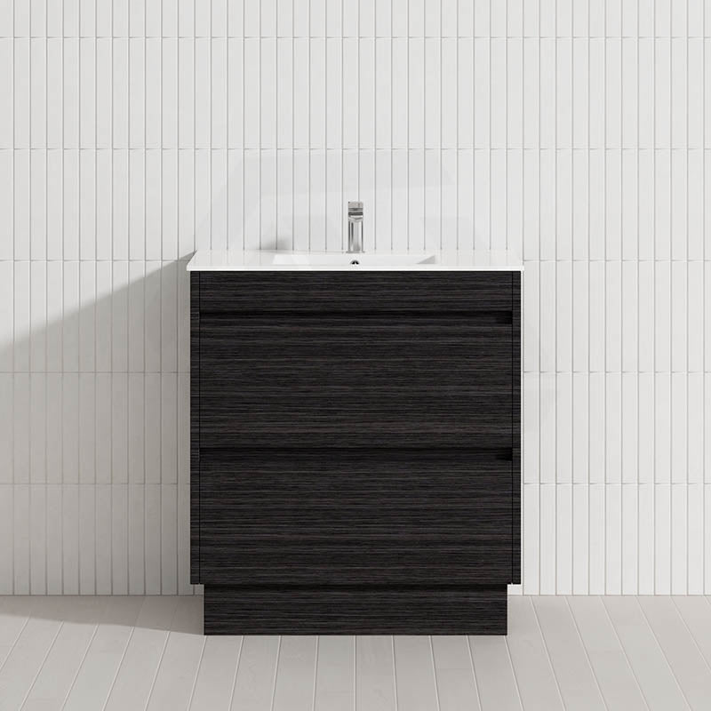 2-Drawer 600/750/900/1200mm Freestanding Bathroom Vanity Kickboard Single Multi-Colour Cabinet Only