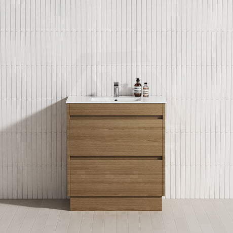2-Drawer 600/750/900/1200mm Freestanding Bathroom Vanity Kickboard Single Multi-Colour Cabinet Only