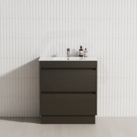 2-Drawer 600/750/900/1200mm Freestanding Bathroom Vanity Kickboard Single Multi-Colour Cabinet Only