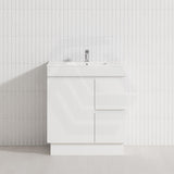 750mm Freestanding Bathroom Vanity with Legs/Kickboard 2-Drawer 1-Door Multi-Colour Cabinet Only