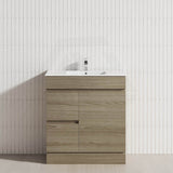 750mm Freestanding Bathroom Vanity with Legs/Kickboard 2-Drawer 1-Door Multi-Colour Cabinet Only