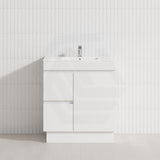 750mm Freestanding Bathroom Vanity with Legs/Kickboard 2-Drawer 1-Door Multi-Colour Cabinet Only