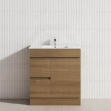 750mm Freestanding Bathroom Vanity with Legs/Kickboard 2-Drawer 1-Door Multi-Colour Cabinet Only