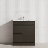 750mm Freestanding Bathroom Vanity with Legs/Kickboard 2-Drawer 1-Door Multi-Colour Cabinet Only
