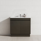 2-Door 600/750/900mm Freestanding Bathroom Vanity with Kickboard 600/750/900mm Multi-Colour Cabinet Only