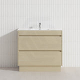 2-Drawer 600/750/900/1200mm Freestanding Bathroom Vanity Kickboard Single Multi-Colour Cabinet Only