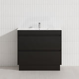 2-Drawer 600/750/900/1200mm Freestanding Bathroom Vanity Kickboard Single Multi-Colour Cabinet Only