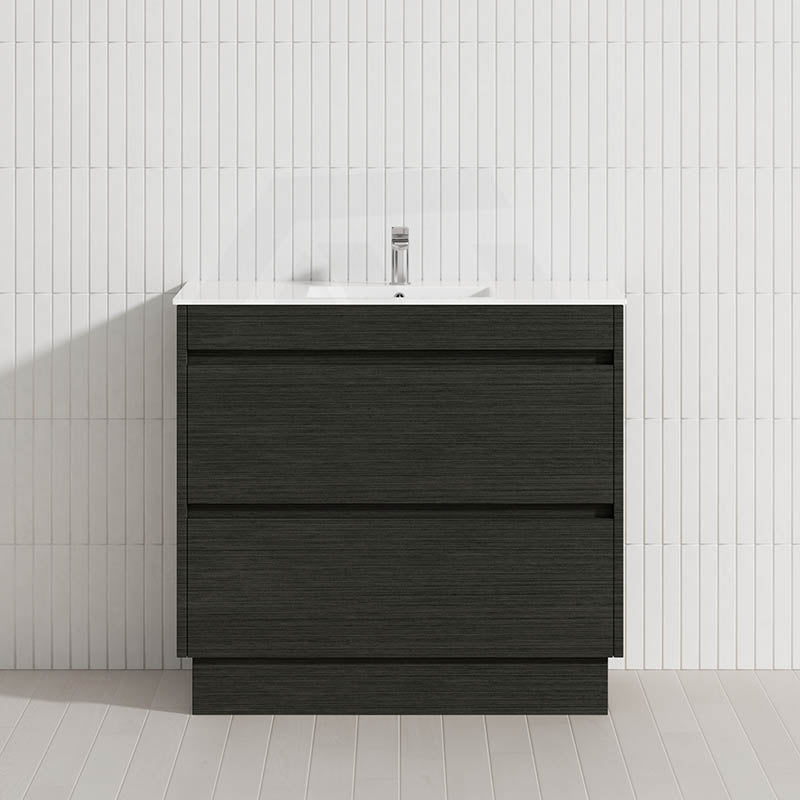 2-Drawer 600/750/900/1200mm Freestanding Bathroom Vanity Kickboard Single Multi-Colour Cabinet Only