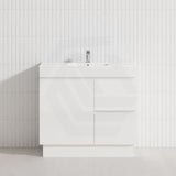 900mm Freestanding Bathroom Vanity with Legs/Kickboard 2-Drawer 1-Door Multi-Colour Cabinet Only