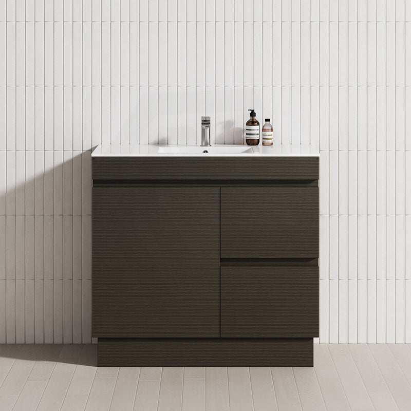 900mm Freestanding Bathroom Vanity with Legs/Kickboard 2-Drawer 1-Door Multi-Colour Cabinet Only