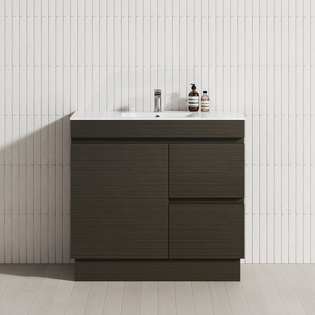 900mm Freestanding Bathroom Vanity with Legs/Kickboard 2-Drawer 1-Door Multi-Colour Cabinet Only