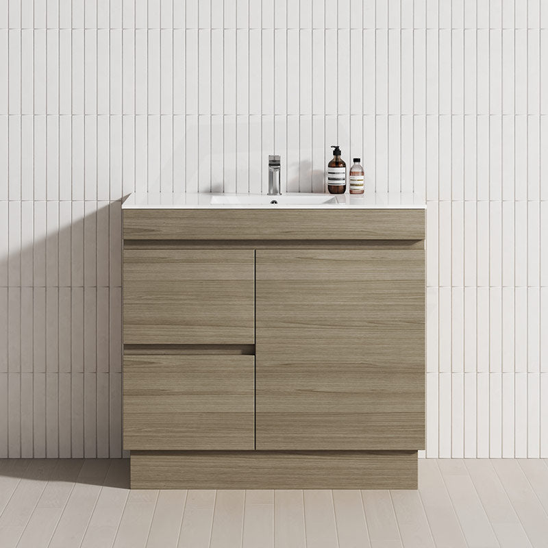 900mm Freestanding Bathroom Vanity with Legs/Kickboard 2-Drawer 1-Door Multi-Colour Cabinet Only