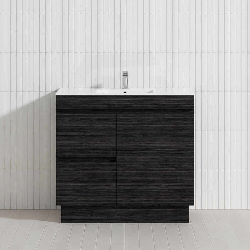 900mm Freestanding Bathroom Vanity with Legs/Kickboard 2-Drawer 1-Door Multi-Colour Cabinet Only