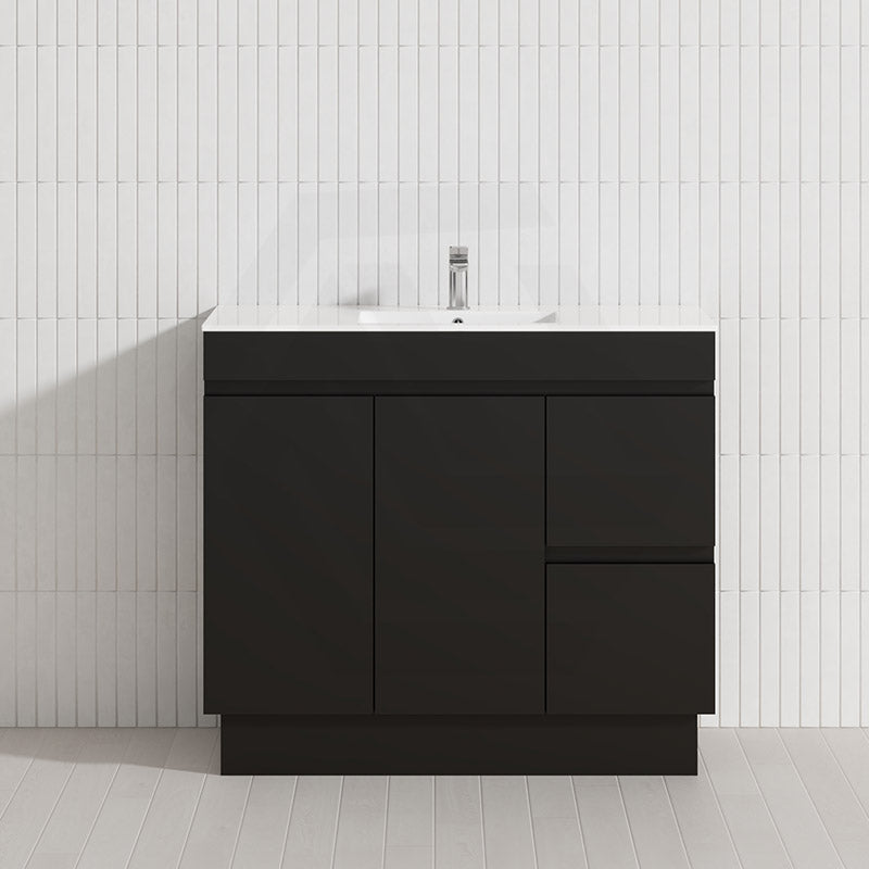 2-Drawer 2-Door Narrow 900mm Freestanding Bathroom Vanity Kickboard Multi-Colour Cabinet Only